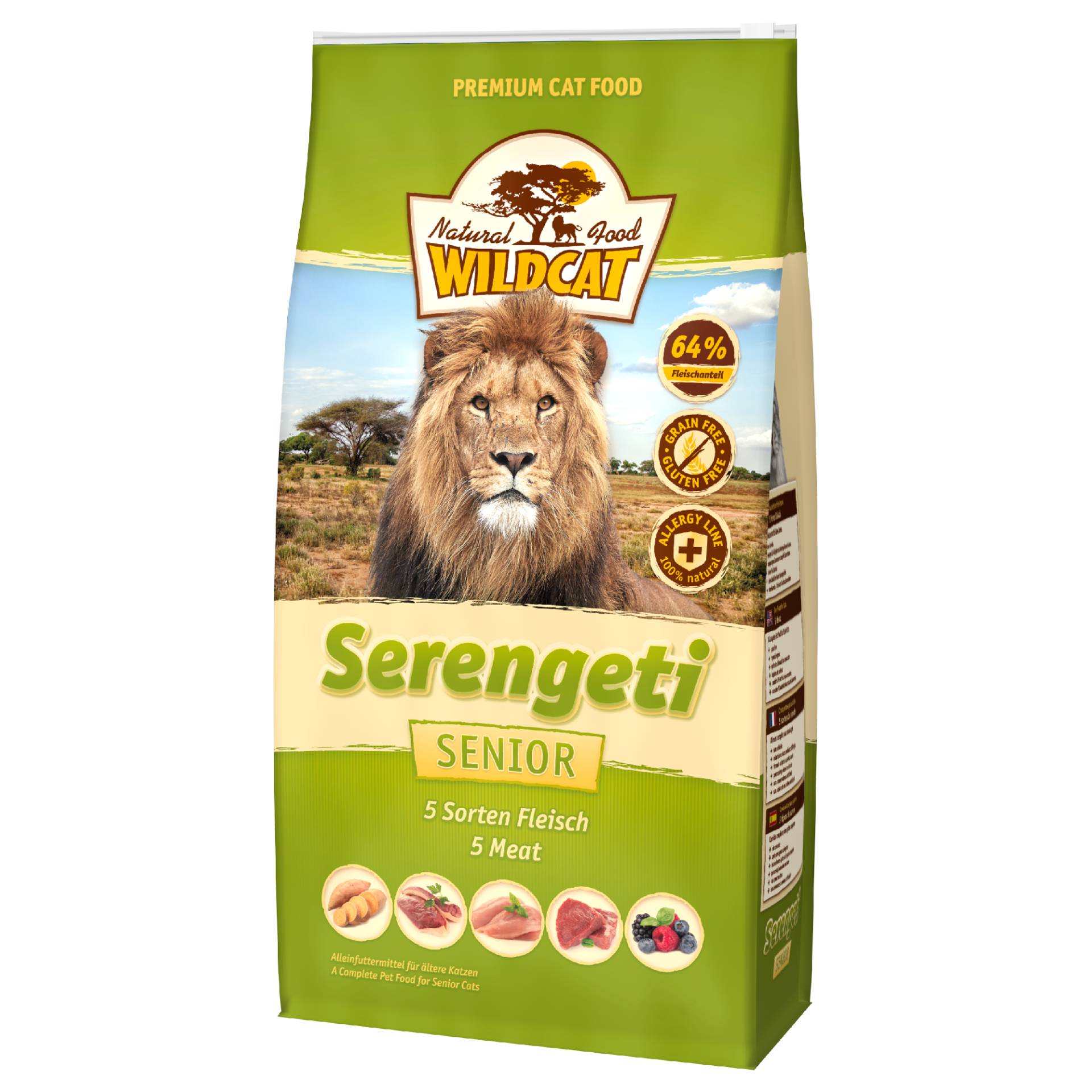 Wildcat | Serengeti 5 Sorten Fleisch | Senior | 500 g von Wildcat