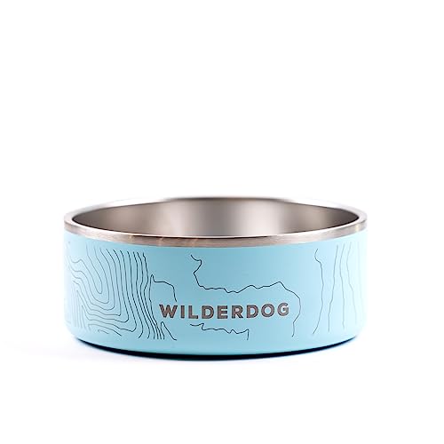 Widlerdog Hundenapf aus Edelstahl mit extra haltbarem BPA-freiem Edelstahl in Küchenqualität mit rutschfestem Gummiringboden von Wilderdog