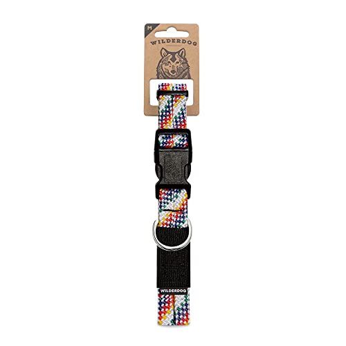 Wilderdog Hundehalsband, Kletterseil, 33-45,7 cm, Größe M, Regenbogenfarben, 1 Karat von Wilderdog