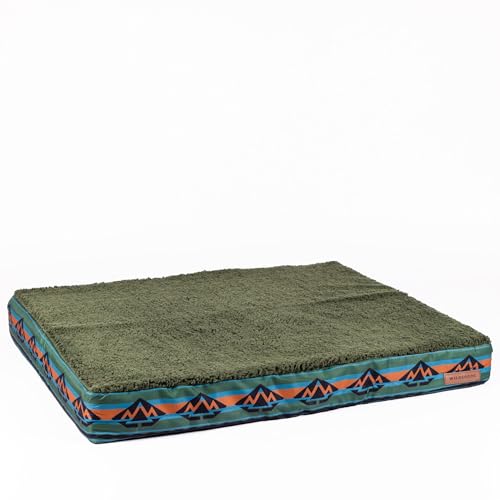 Wilderdog Orthopädisches Hundebett aus Memory-Schaum für schwerelose Ganzkörperentspannung, mit 2-lagigem Premium-Schaumkern mit waschbarem Sherpa-Fleece-Bezug und wasserdichtem Futter und von Wilderdog