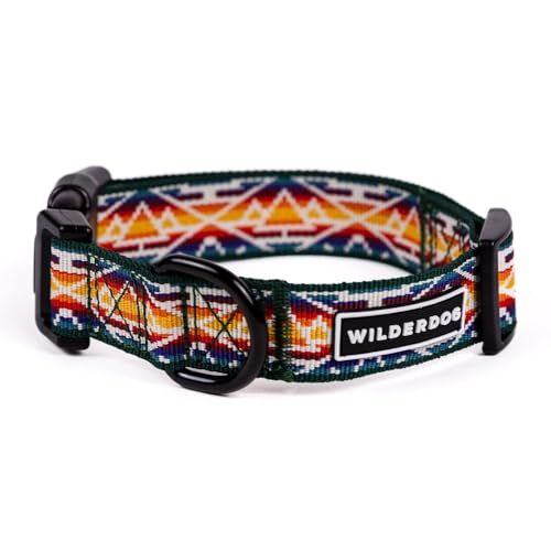 Wilderdog Ultralight Halsband-Serie für Hunde, Größe M, Regenbogen von Wilderdog