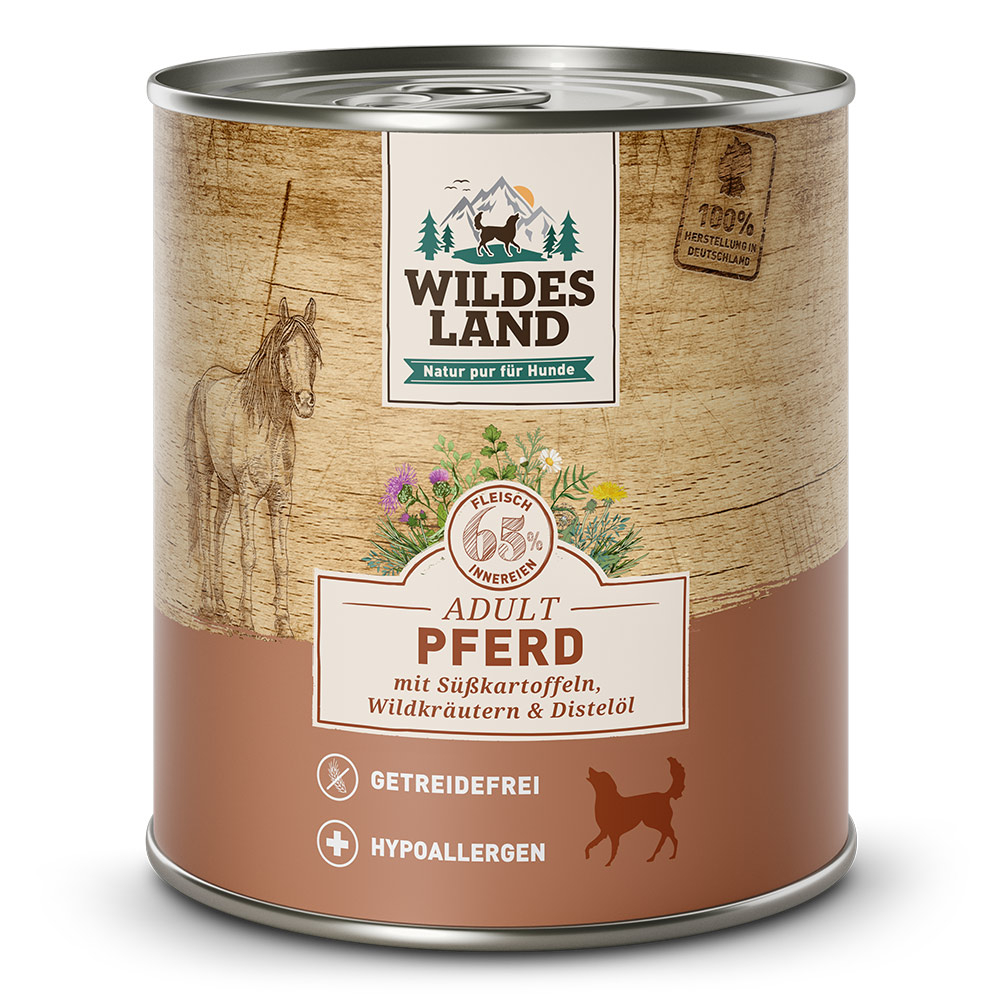 Wildes Land | Pferd mit Süßkartoffel | Classic Adult | 24 x 800 g von Wildes Land