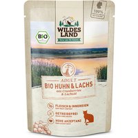 Sparpaket Wildes Land Bio 24 x 85 g - Bio-Huhn & Bio-Lachs mit Bio-Cranberries von Wildes Land