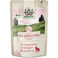 Sparpaket Wildes Land Bio 24 x 85 g - Bio-Rind & Bio-Huhn mit Bio-Cranberries von Wildes Land