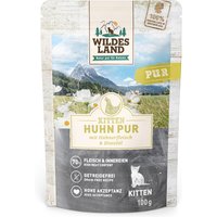 Sparpaket Wildes Land Cat 24 x 100 g - Kitten Huhn PUR mit Distelöl von Wildes Land