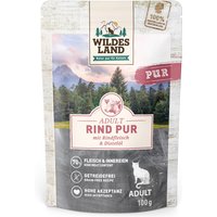 Sparpaket Wildes Land Cat 24 x 100 g - Rind PUR mit Distelöl von Wildes Land