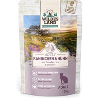 Wildes Land Cat 12 x 100 g - Kaninchen & Huhn mit Cranberries von Wildes Land