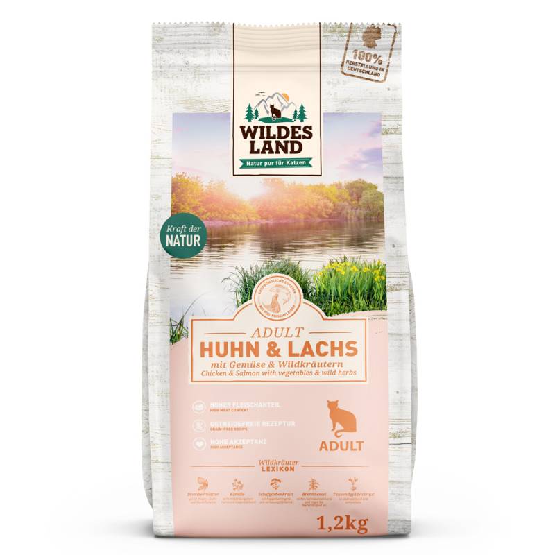 Wildes Land Cat Huhn, Lachs & Gartengemüse - 1,2 kg von Wildes Land