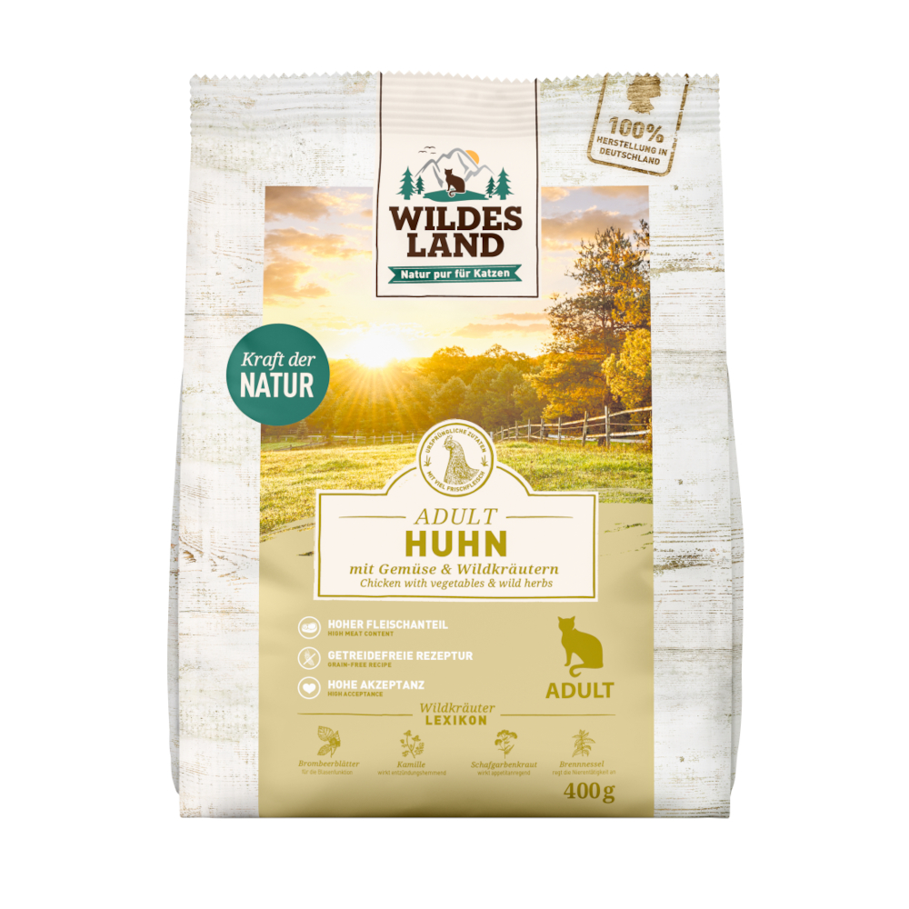 Wildes Land Cat Huhn & Gartengemüse - 400 g von Wildes Land