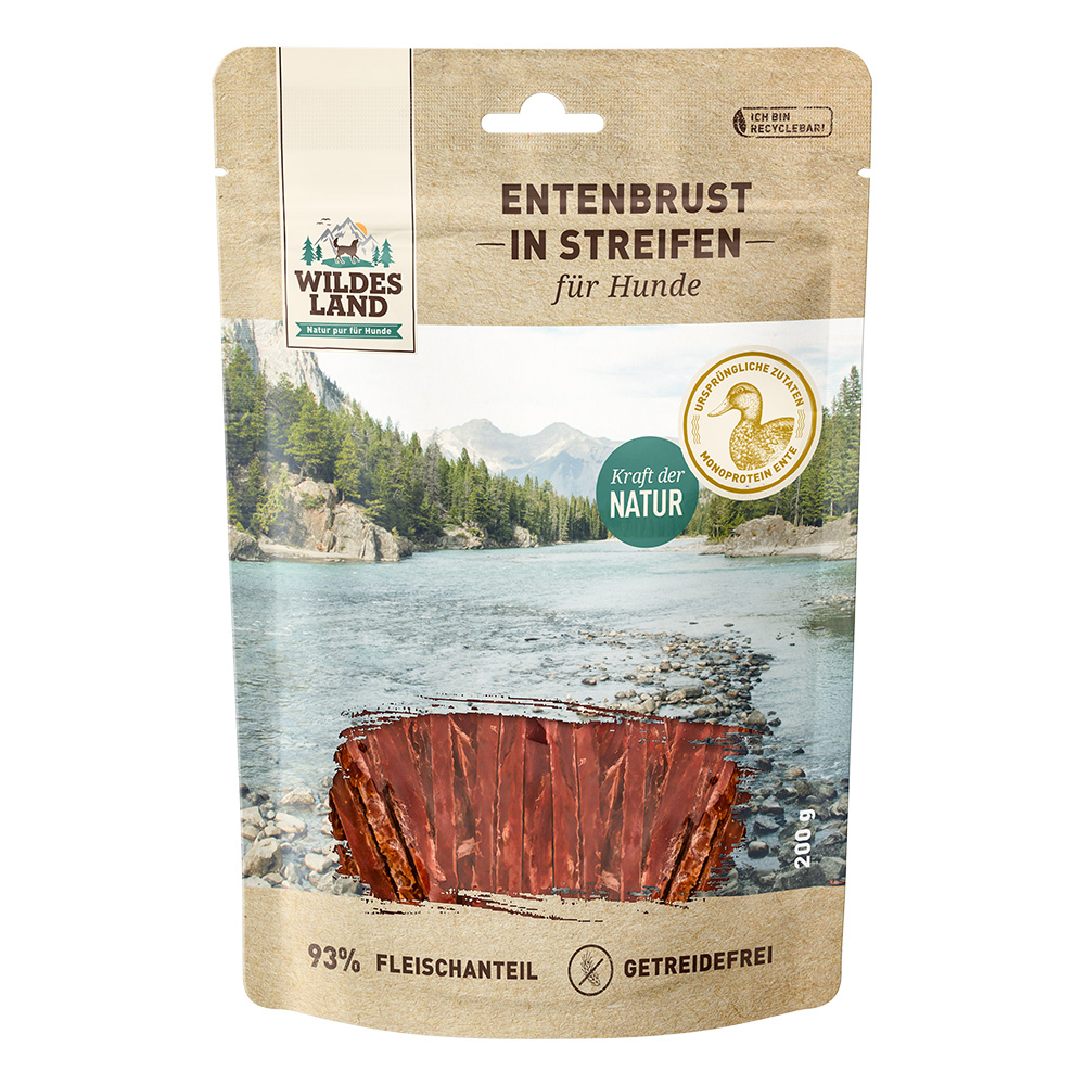 Wildes Land | Entenbrust in Streifen | Fleischsnacks | 200 g von Wildes Land