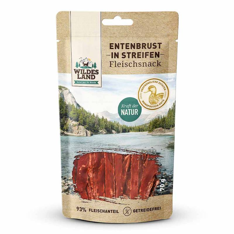 Wildes Land | Entenbrust in Streifen | Fleischsnacks | 7 x 70 g von Wildes Land