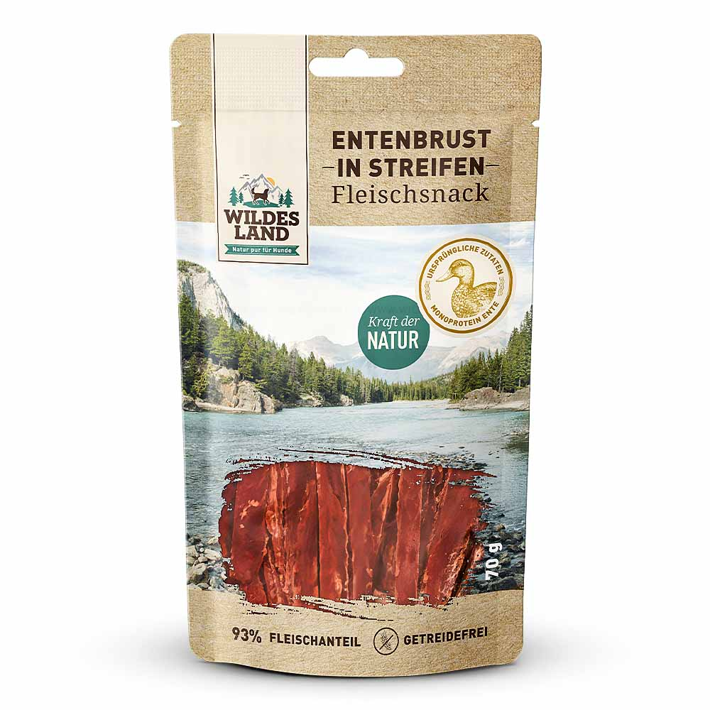 Wildes Land | Entenbrust in Streifen | Fleischsnacks | 70 g von Wildes Land