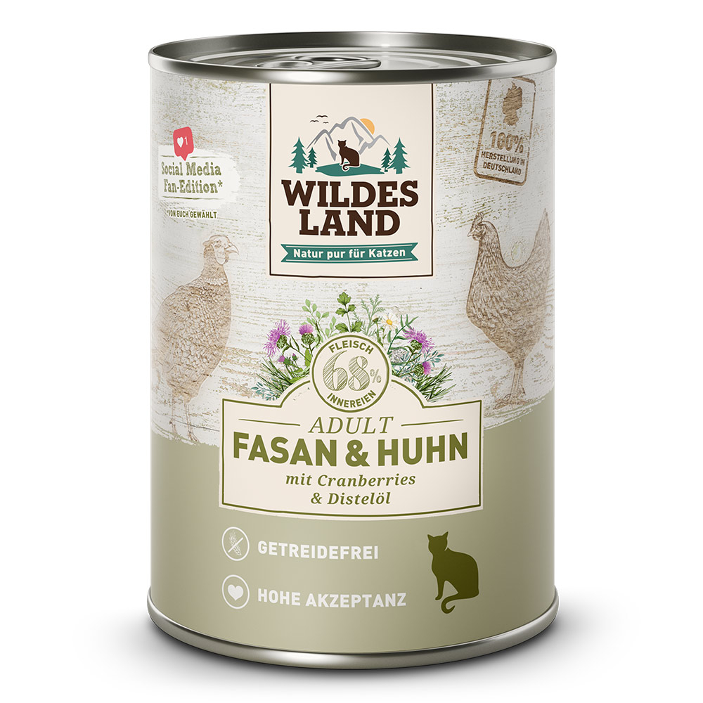 Wildes Land | Fasan und Huhn | Classic Adult | 12 x 400 g von Wildes Land