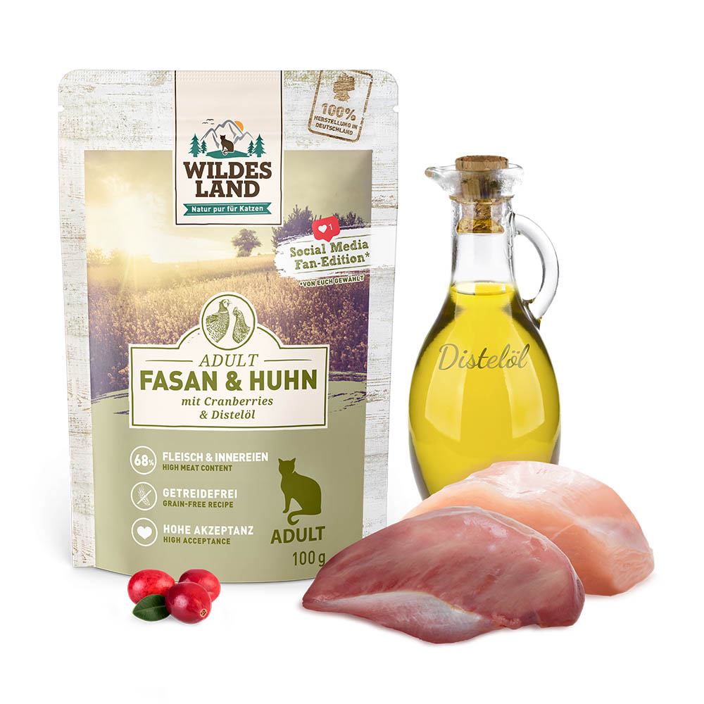 Wildes Land | Fasan und Huhn | Classic Adult | 24 x 100 g von Wildes Land