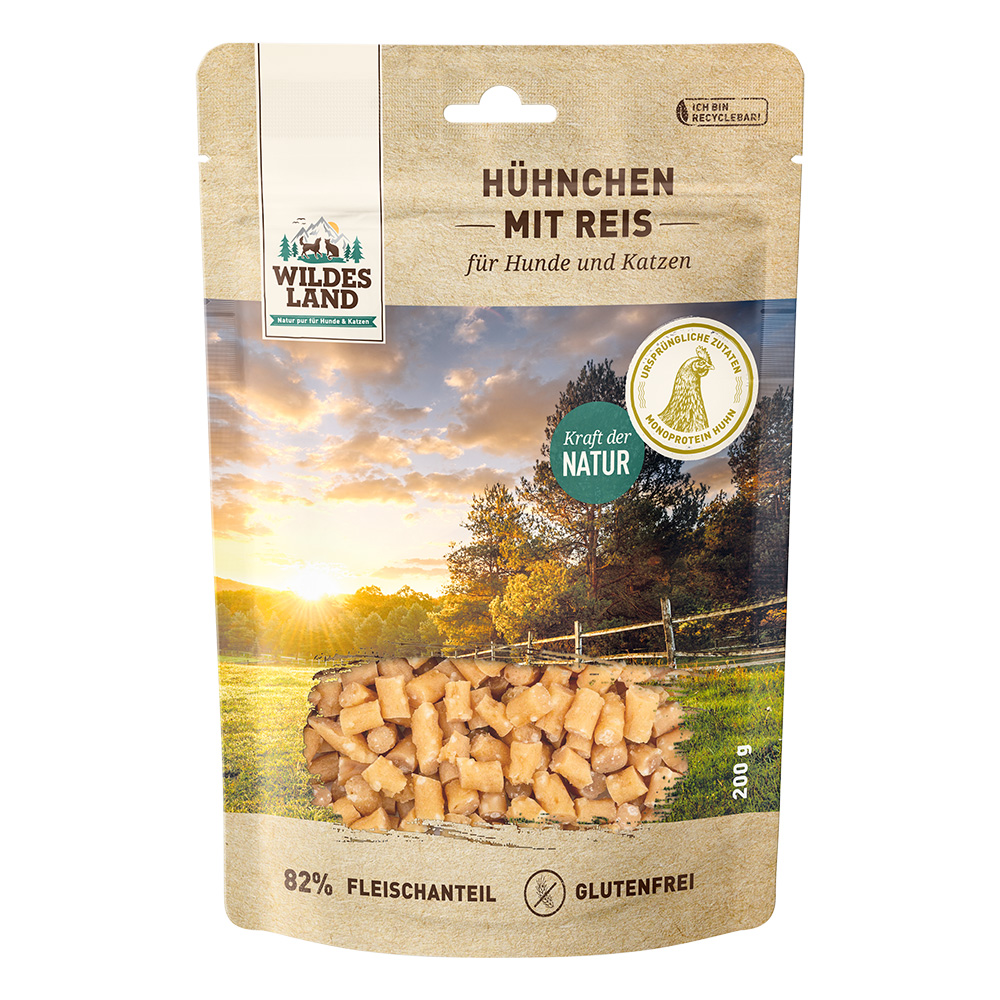 Wildes Land | Hühnchen mit Reis | Fleischsnacks | 200 g von Wildes Land