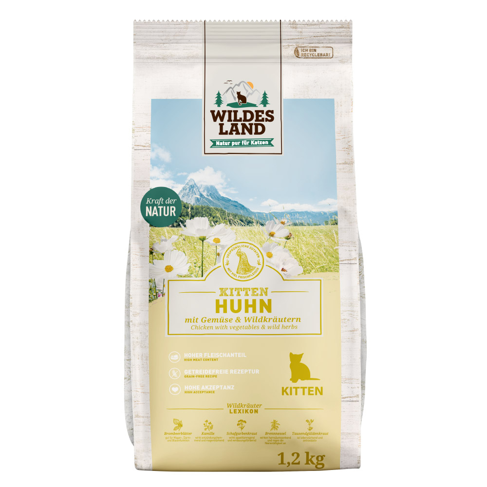 Wildes Land | Huhn | Classic Kitten | 4 x 1,2 kg von Wildes Land