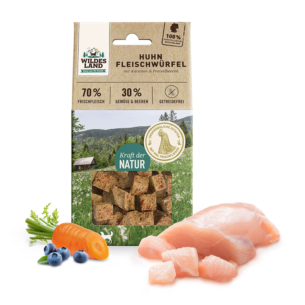 Wildes Land | Huhn | Fleischwürfel | 6 x 100 g von Wildes Land