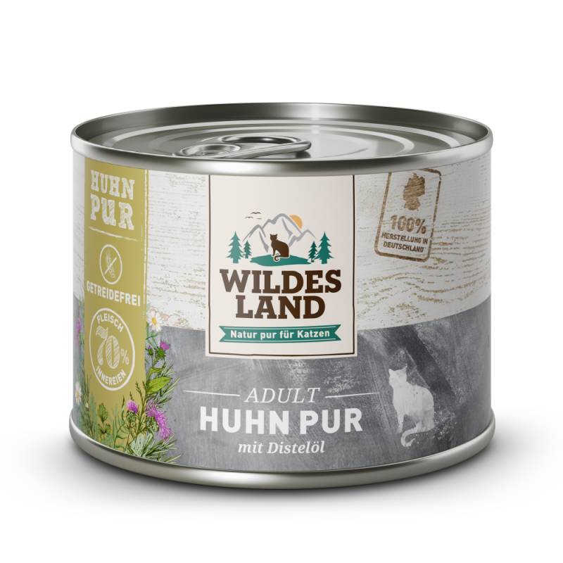 Wildes Land | Huhn mit Distelöl | PUR Adult | 12 x 200 g von Wildes Land