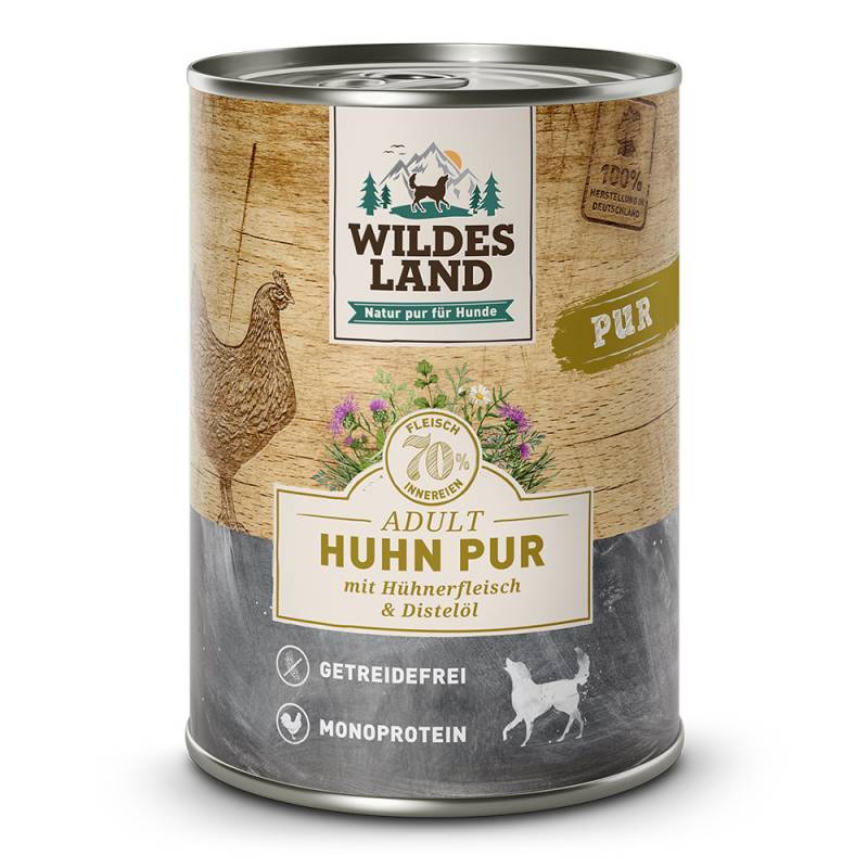 Wildes Land | Huhn mit Distelöl | PUR Adult | 12 x 400 g von Wildes Land