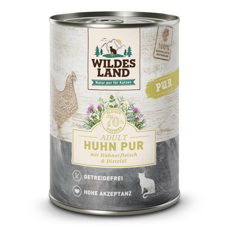 Wildes Land | Huhn mit Distelöl | PUR Adult | 24 x 400 g von Wildes Land