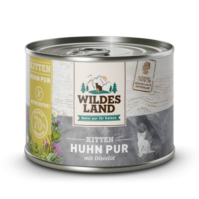 Wildes Land | Huhn mit Distelöl | PUR Kitten | 12 x 200 g von Wildes Land