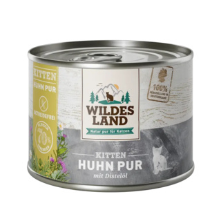 Wildes Land | Huhn mit Distelöl | PUR Kitten | 24 x 200 g von Wildes Land