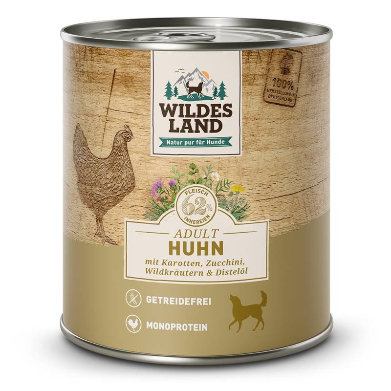 Wildes Land | Huhn mit Karotte | Classic Adult | 12 x 800 g von Wildes Land