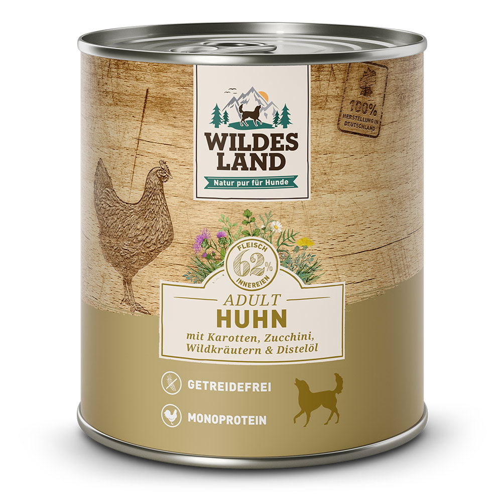 Wildes Land | Huhn mit Karotte | Classic Adult | 30 x 800 g von Wildes Land