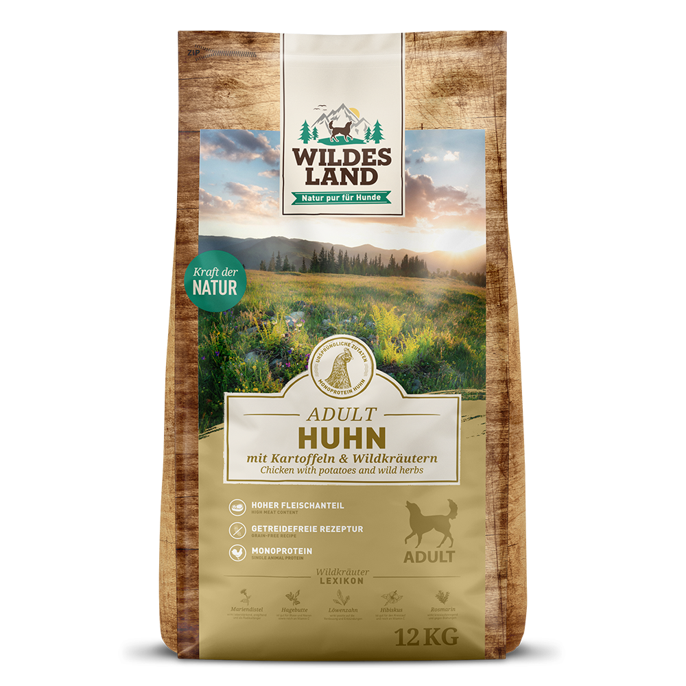 Wildes Land | Huhn mit Kartoffel | Classic Adult | 2 x 12 kg von Wildes Land