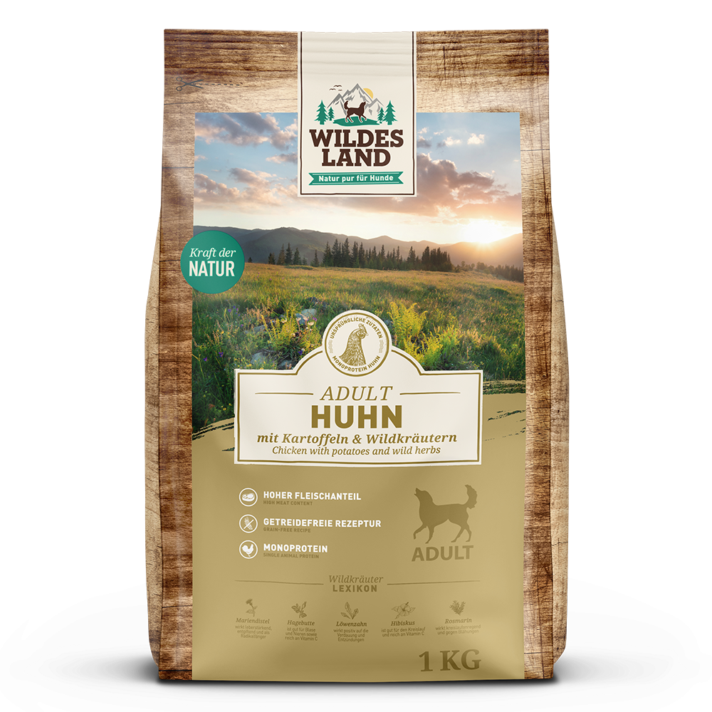 Wildes Land | Huhn mit Kartoffel | Classic Adult | 4 x 1 kg von Wildes Land