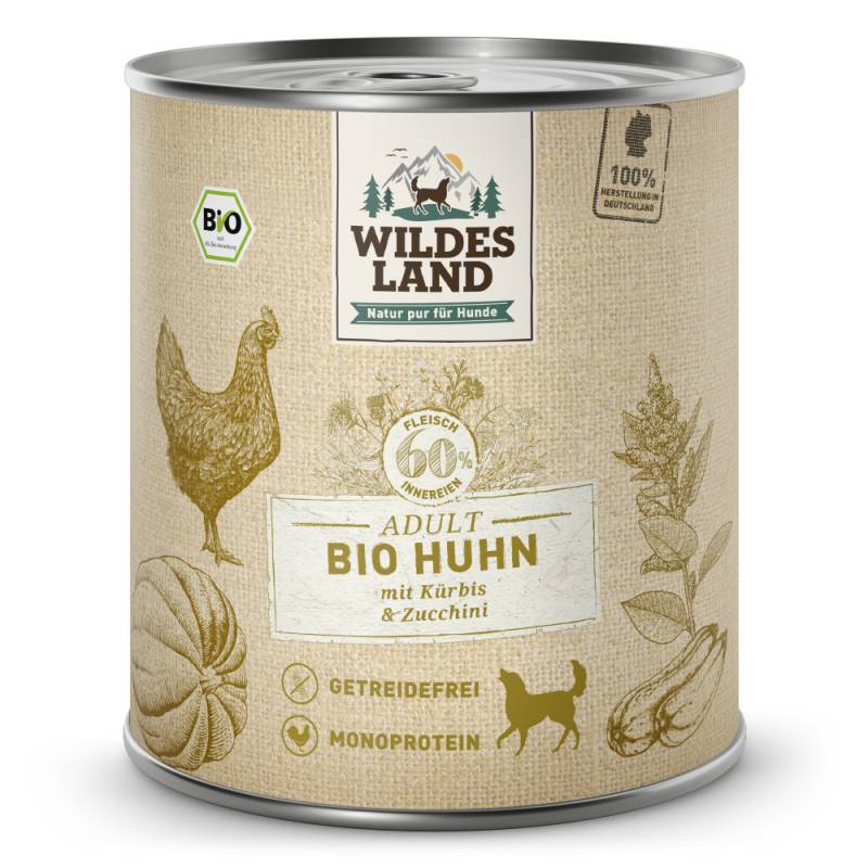 Wildes Land | Huhn mit Kürbis & Zucchini | BIO Adult | 30 x 800 g von Wildes Land