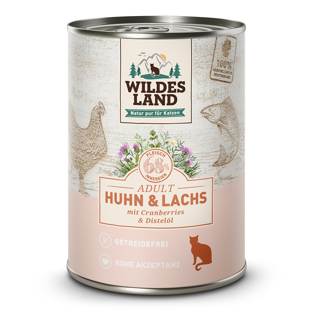 Wildes Land | Huhn & Lachs | Classic Adult | 30 x 400 g von Wildes Land