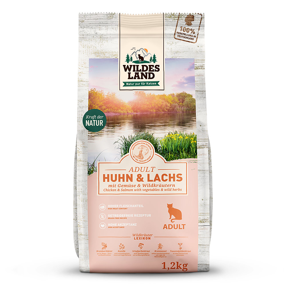 Wildes Land | Huhn und Lachs | Classic Adult | 4 x 1,2 kg von Wildes Land