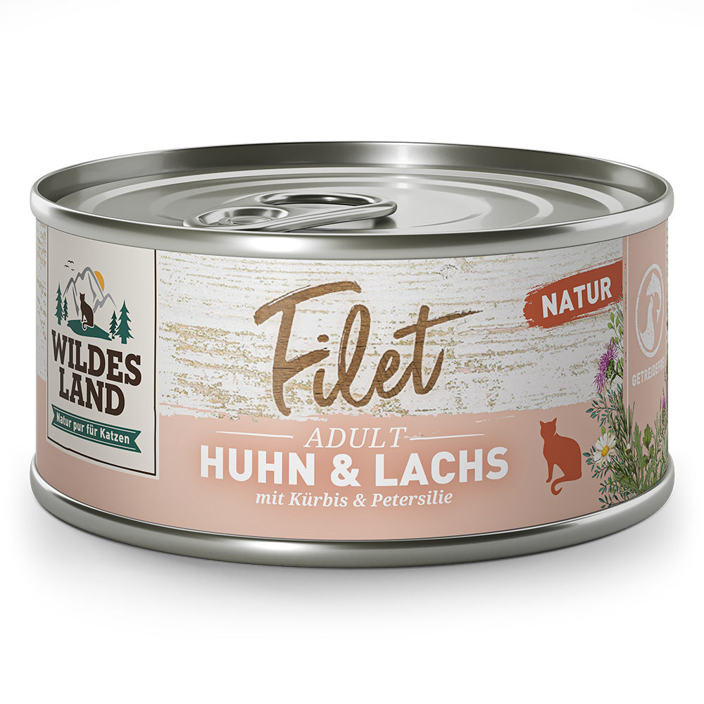 Wildes Land | Huhn & Lachs | Filet | 12 x 80 g von Wildes Land