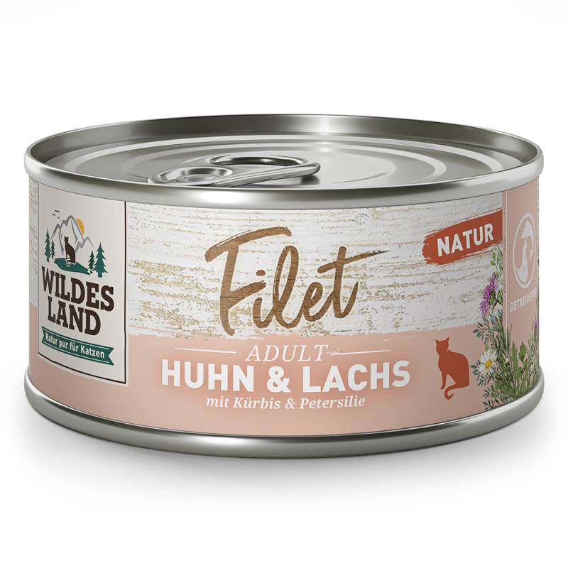 Wildes Land | Huhn & Lachs | Filet | 48 x 80 g von Wildes Land