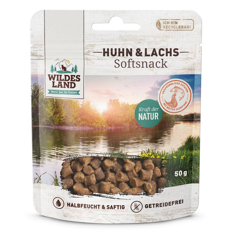 Wildes Land | Huhn & Lachs | Softsnack | 50 g von Wildes Land