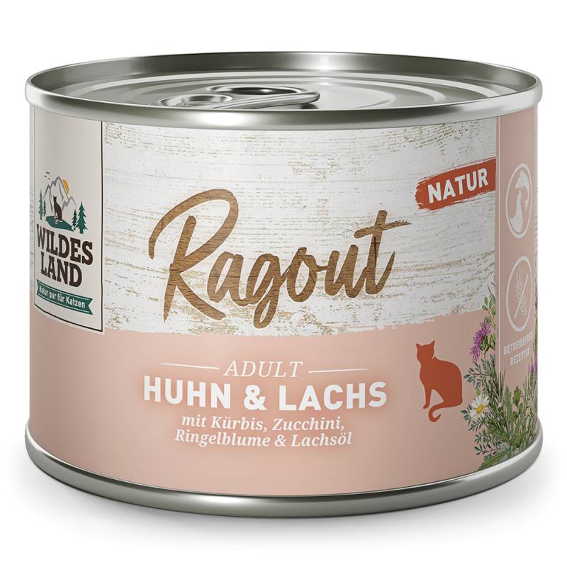 Wildes Land | Huhn & Lachs mit Kürbis | Ragout | 24 x 180 g von Wildes Land