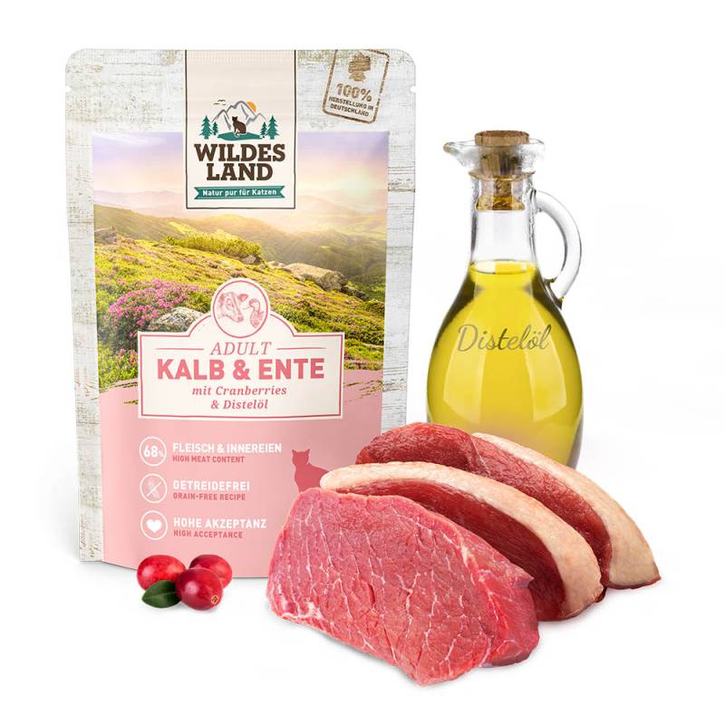 Wildes Land | Kalb und Ente | Classic Adult | 12 x 100 g von Wildes Land