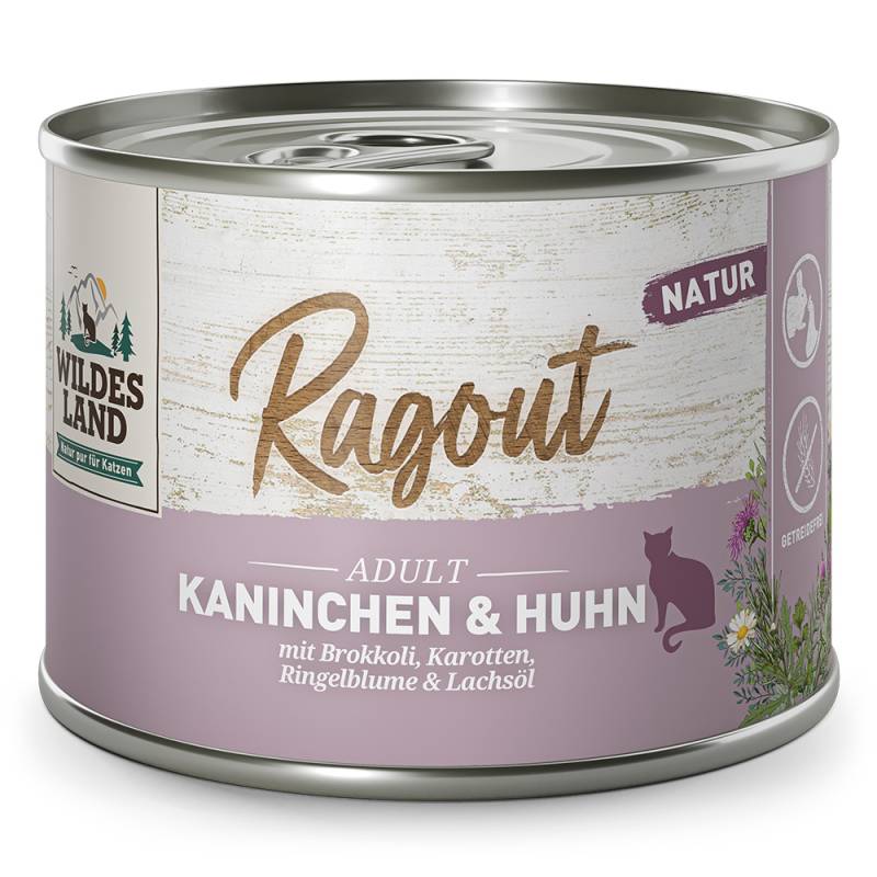 Wildes Land | Kaninchen & Huhn mit Brokkoli | Ragout | 24 x 180 g von Wildes Land