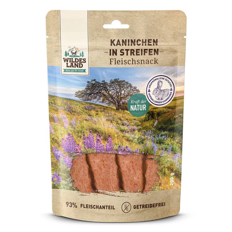 Wildes Land | Kaninchenfleisch in Streifen | Fleischsnacks | 200 g von Wildes Land