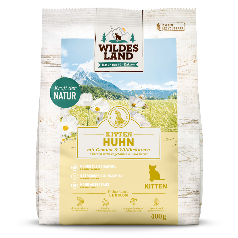 Wildes Land Kitten Huhn - 400 g von Wildes Land