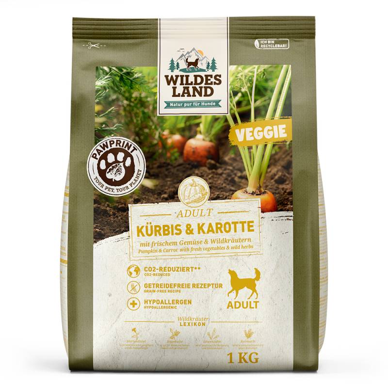 Wildes Land | Kürbis & Karotte | PawPrint Veggie Adult | 1 kg von Wildes Land