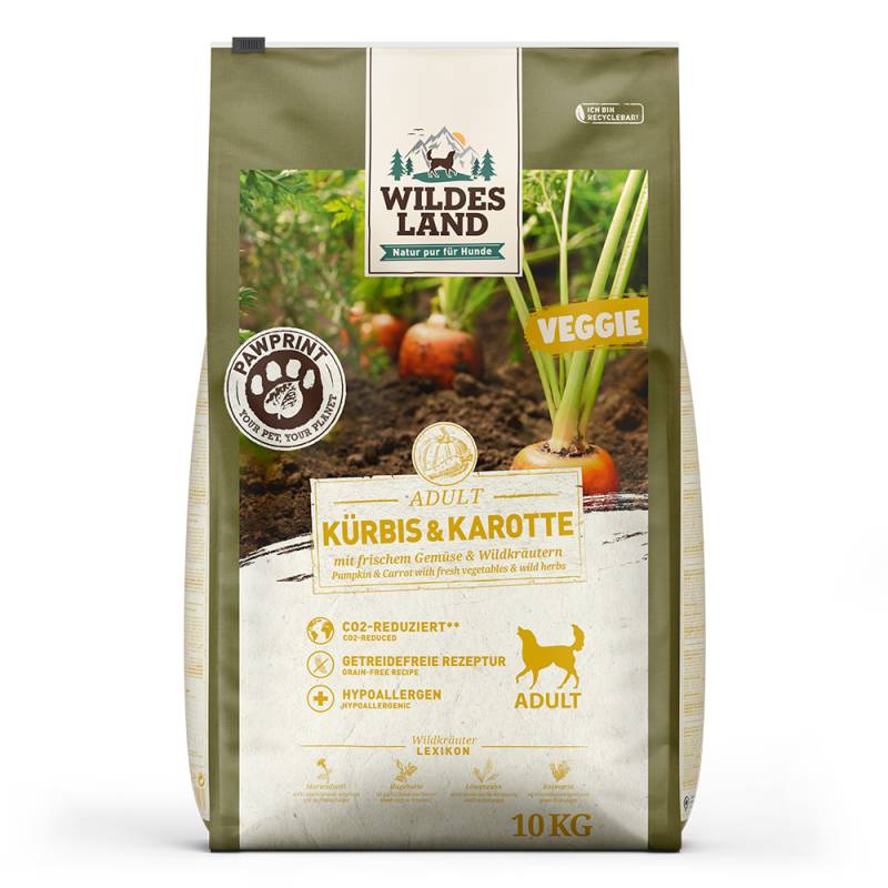 Wildes Land | Kürbis & Karotte | PawPrint Veggie Adult | 10 kg von Wildes Land