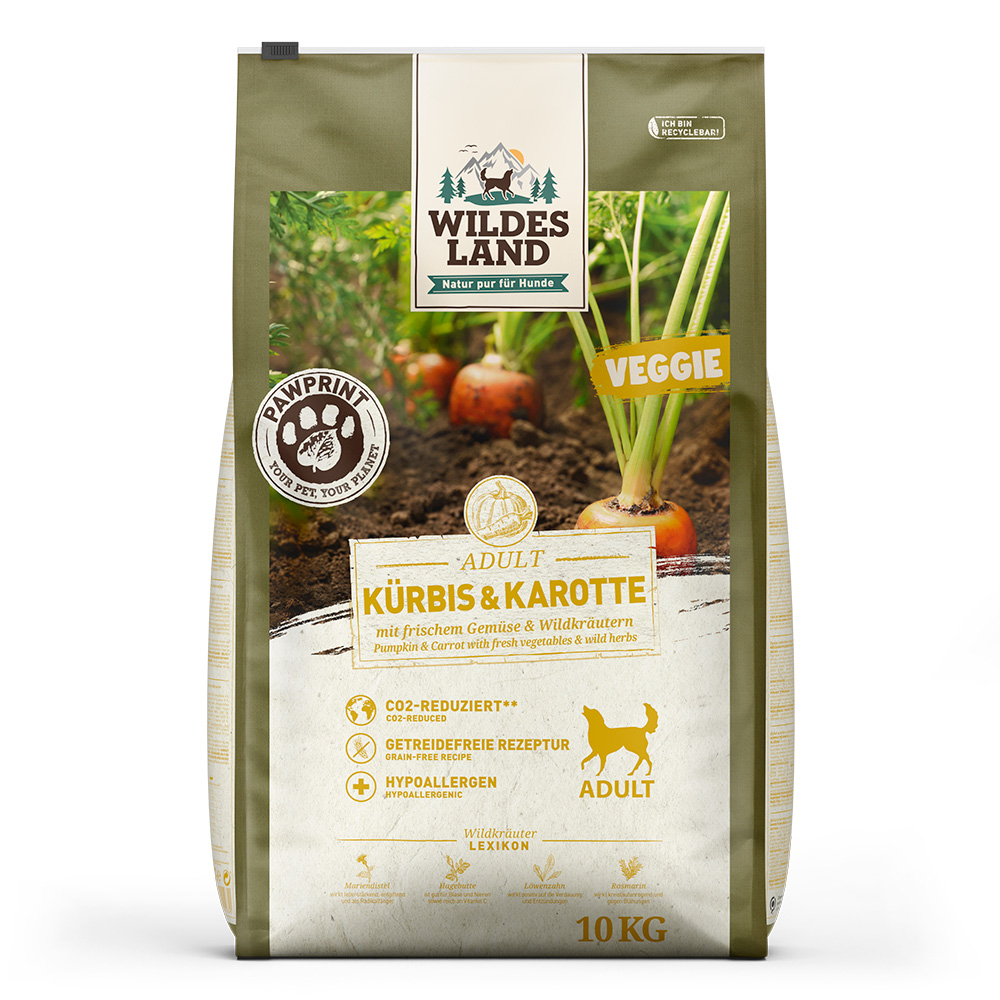 Wildes Land | Kürbis & Karotte | PawPrint Veggie Adult | 2 x 10 kg von Wildes Land