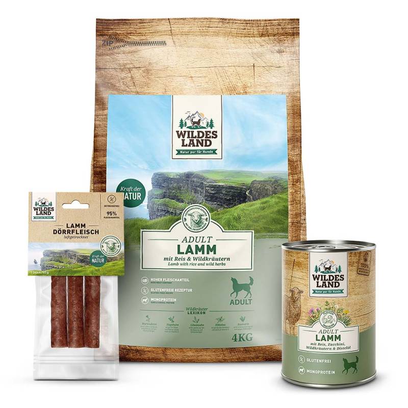 Wildes Land | Lamm Trockenfutter Probierpaket | Classic Adult | 1 Paket von Wildes Land