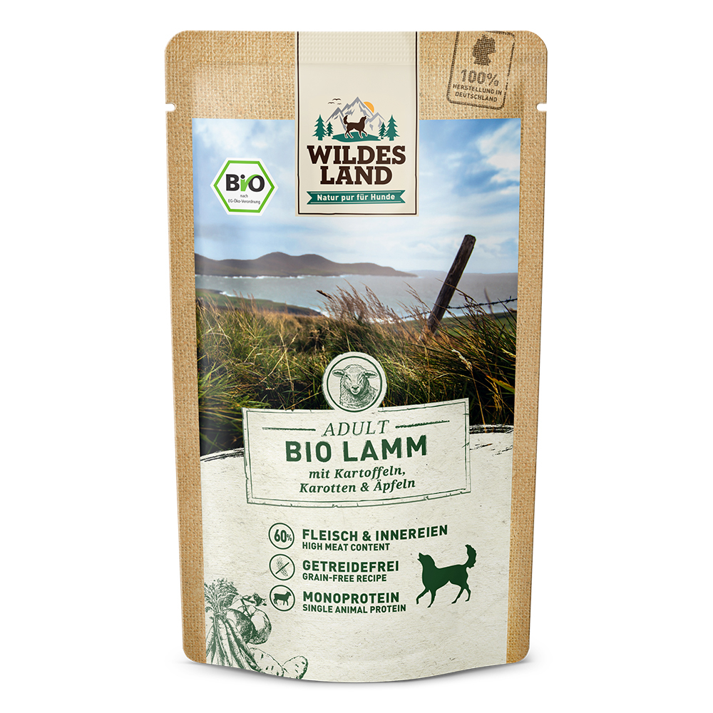 Wildes Land | Lamm mit Kartoffeln & Karotten | BIO Adult | 10 x 125 g von Wildes Land