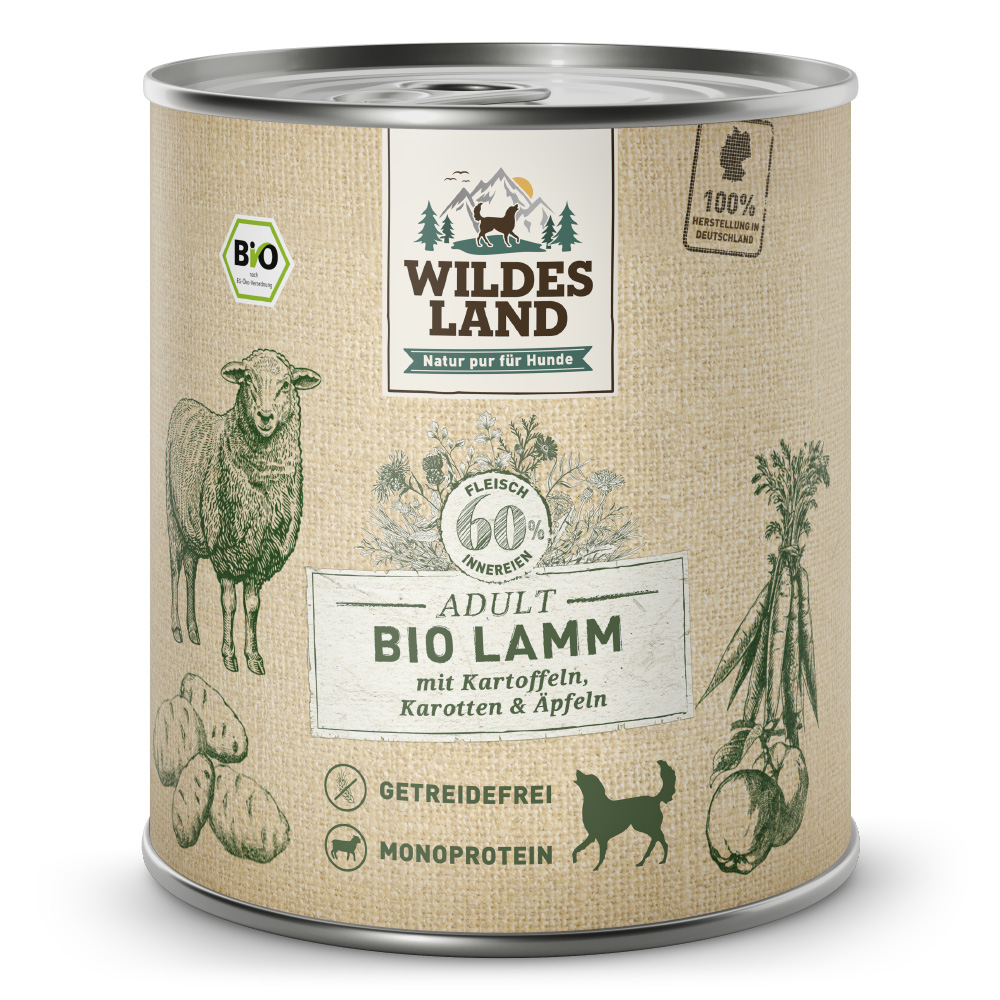 Wildes Land | Lamm mit Kartoffeln & Karotten | BIO Adult | 24 x 800 g von Wildes Land