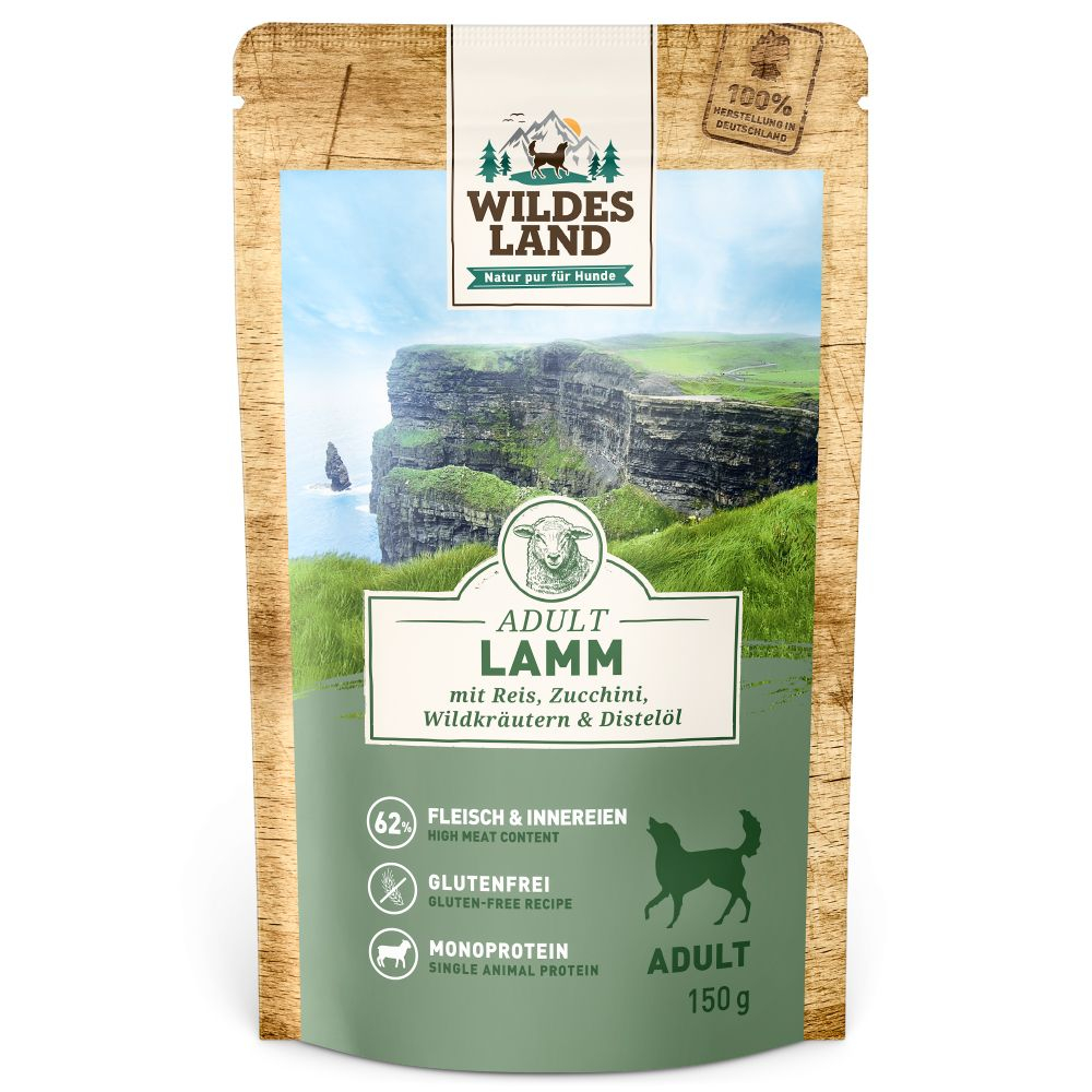 Wildes Land | Lamm mit Reis | Classic Adult | 32 x 150 g von Wildes Land