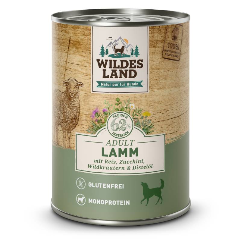 Wildes Land | Lamm mit Reis | Classic Adult | 24 x 400 g von Wildes Land