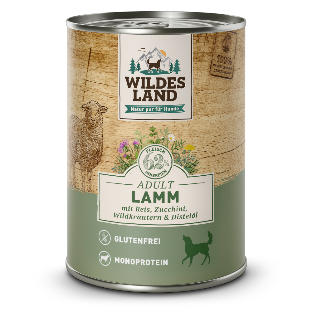 Wildes Land | Lamm mit Reis | Classic Adult | 30 x 400 g von Wildes Land